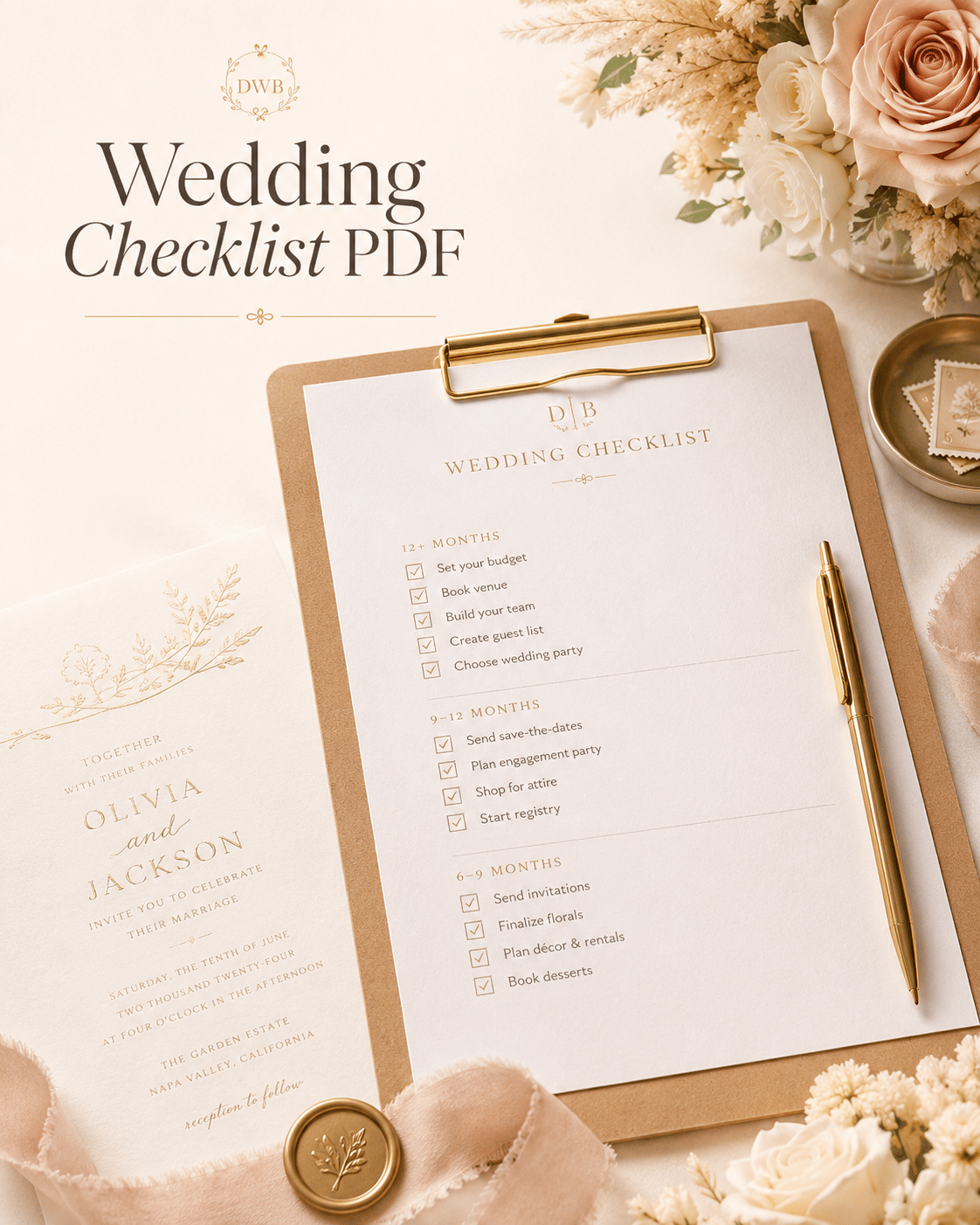 Wedding Checklist PDF sample file preview